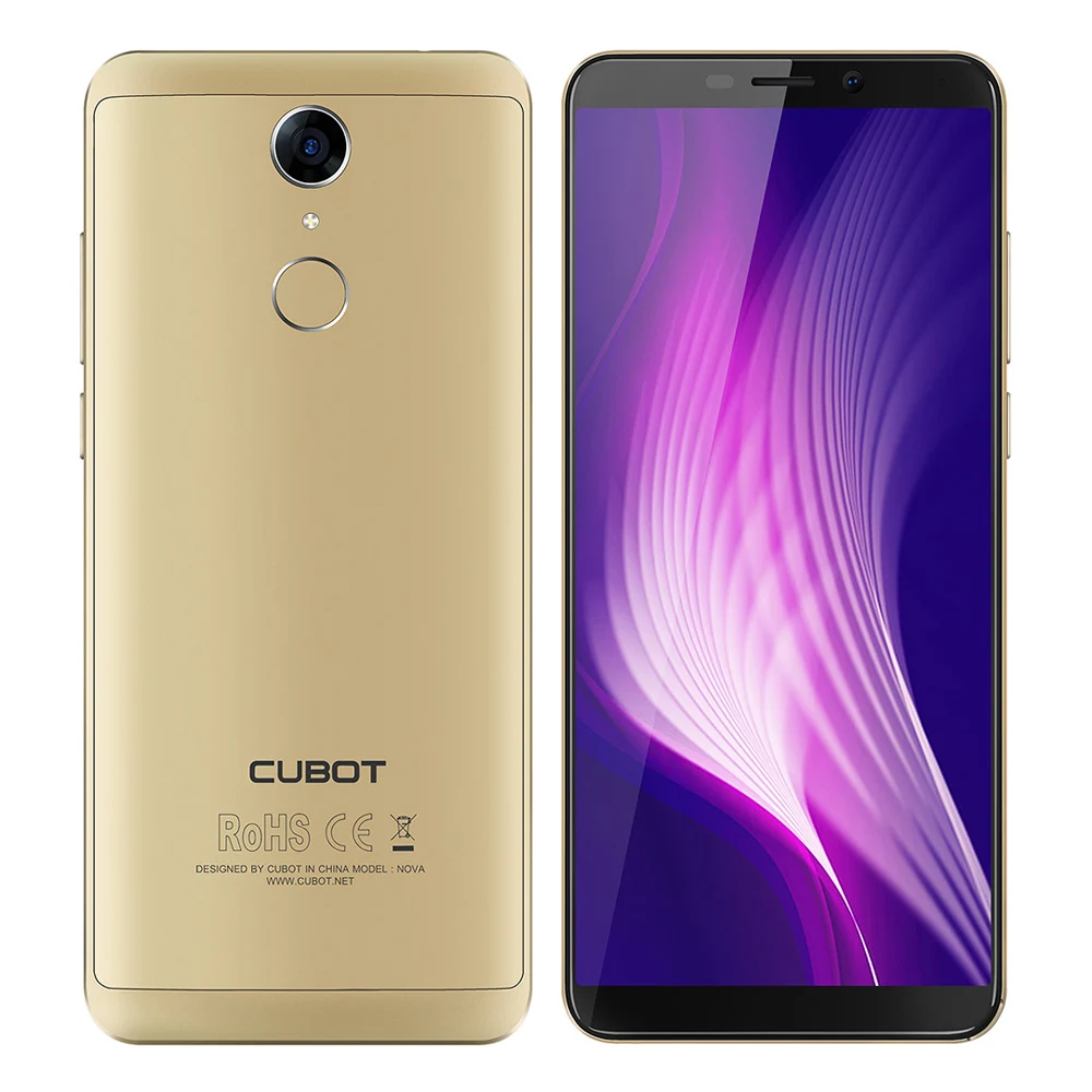 Оригинал CUBOT Nova 4G Смартфон Android 8 1 Phablet 5 дюймовый MTK6739 4 ядра 3 ГБ и 16 Гб 8.0MP 13.0MP камеры