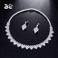 be 8 new arrival fashion luxury super shiny aaa cubic zirconia women 2pcs necklace and earring jewelry set for bridalweedings379