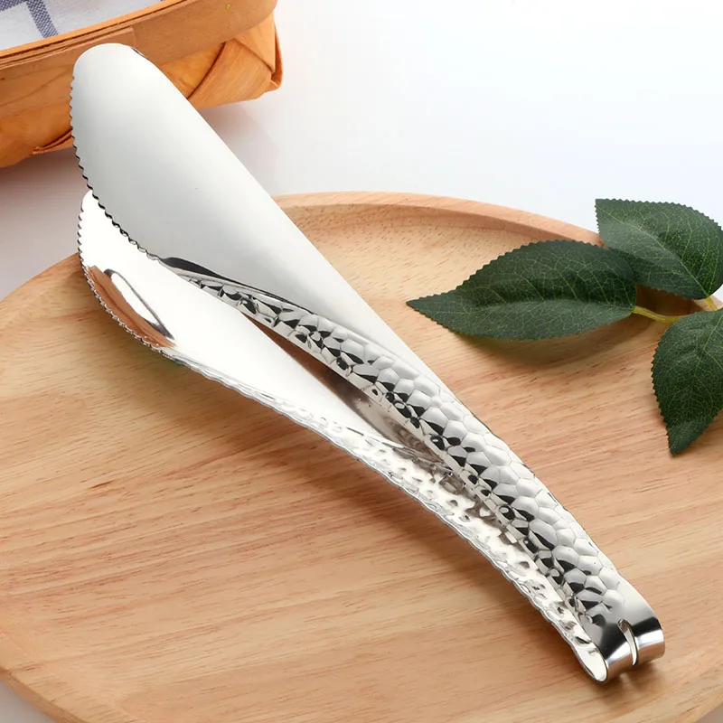 silver 1 pc Нержавеющая сталь барбекю кухонные щипцы посуда приготовление блюд инструмент против пригорания хлеб клип Кондитерские щипцы для барбекю Кухонные Щипцы - Цвет: silver 1 pc