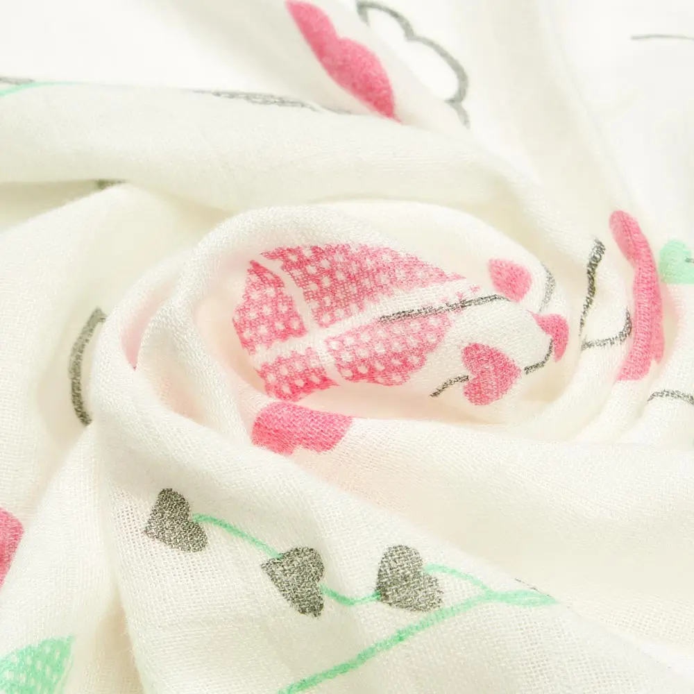 Двухслойные марлевые бамбуковые хлопковые муслиновые пеленки детские 120x120 см