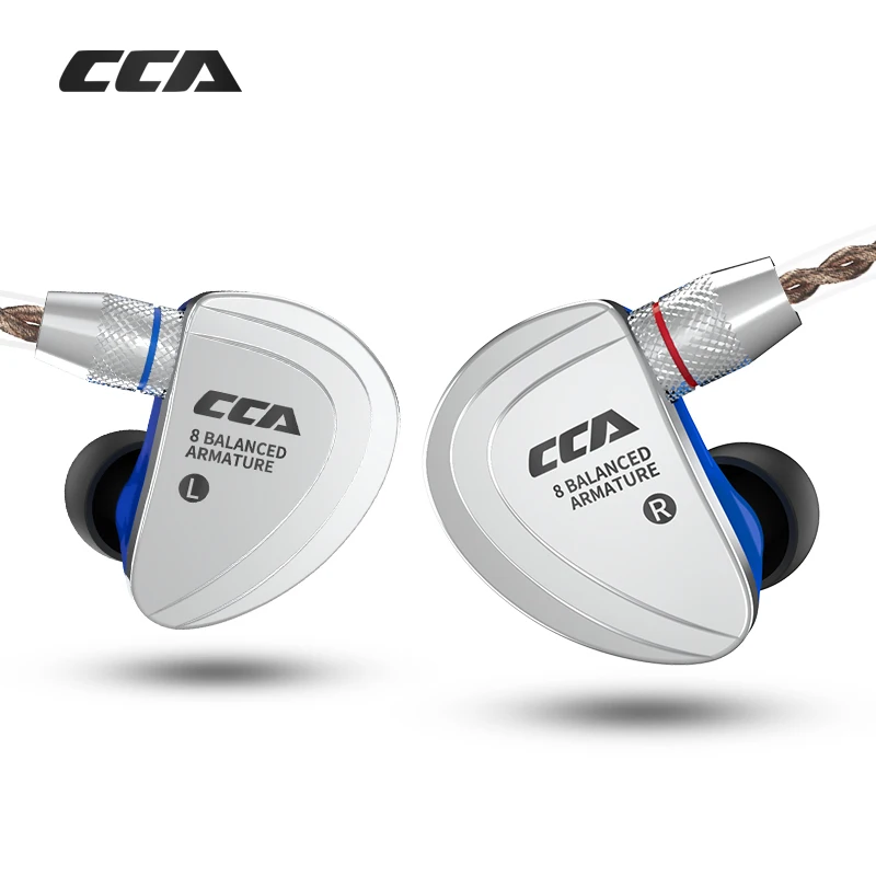 Новые наушники CCA C16 8BA металлические наушники-вкладыши HIFI гарнитура съемные с