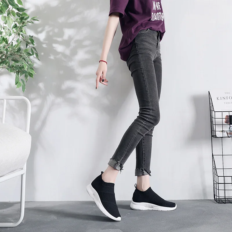 Новая женская дышащая обувь на плоской подошве высококачественная повседневная