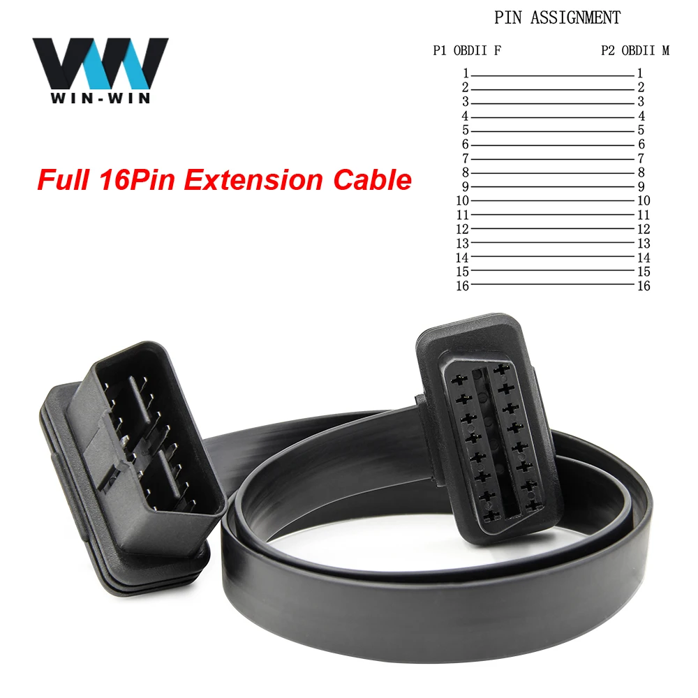 Удлинительный кабель OBD для VAG OBD2 16Pin ELM 327 мужского и женского пола помощи при