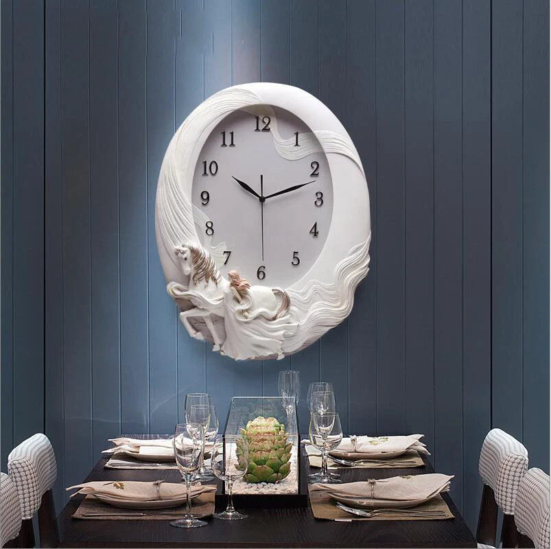 Современные рельефные настенные часы из смолы украшение для дома гостиной