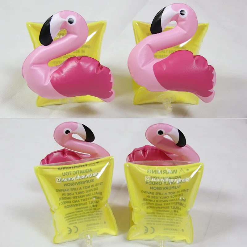 Симпатичные Надувные повязки на руку для плавания в виде фламинго поплавки детей