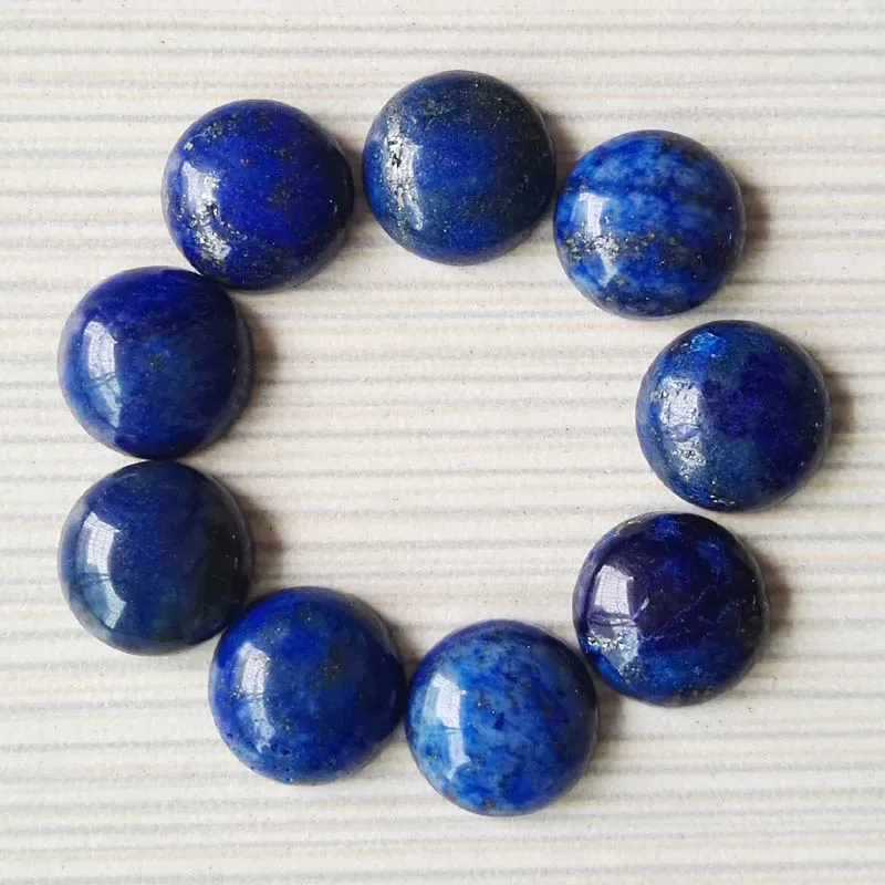 Fashion High-quality lapis lazuli 12MM 50pcs Natural Stone round Bead Charm cab cabochon beads for jewelry making accessories | Украшения и