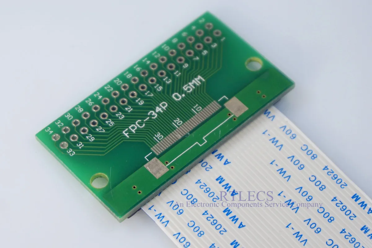 2 комплекта Кабель FFC FPC 34 Pin 1 0 мм Шаг до 54 сквозное отверстие DIP PCB адаптер 100 150 200 250