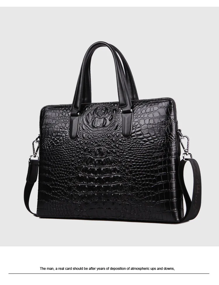 Бизнес Пояса из натуральной кожи Для мужчин сумка мужской крокодил Crossbody мешок небольшой Портфели аллигатора узор Сумки на плечо
