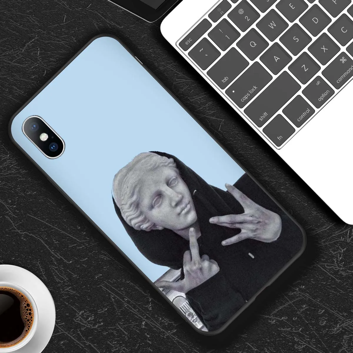 Lovebay для iPhone 11 Pro Max 6 6s 7 8 Plus X XR XS Max 5 5S SE чехол для телефона мультяшная статуя абстрактное искусство окрашенный Мягкий ТПУ чехол - Цвет: T5