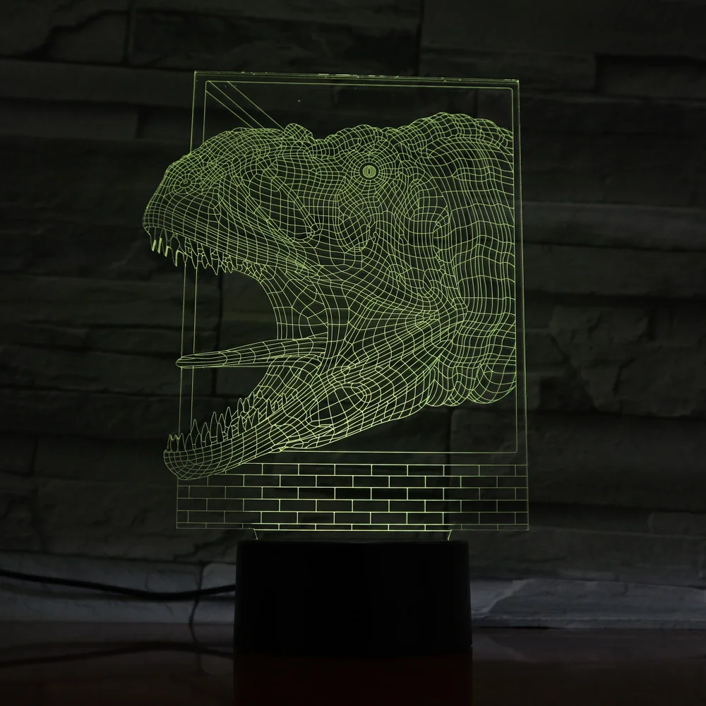 3D Визуальный светодиодный ночник метакрилатная пластина настольная лампа 7