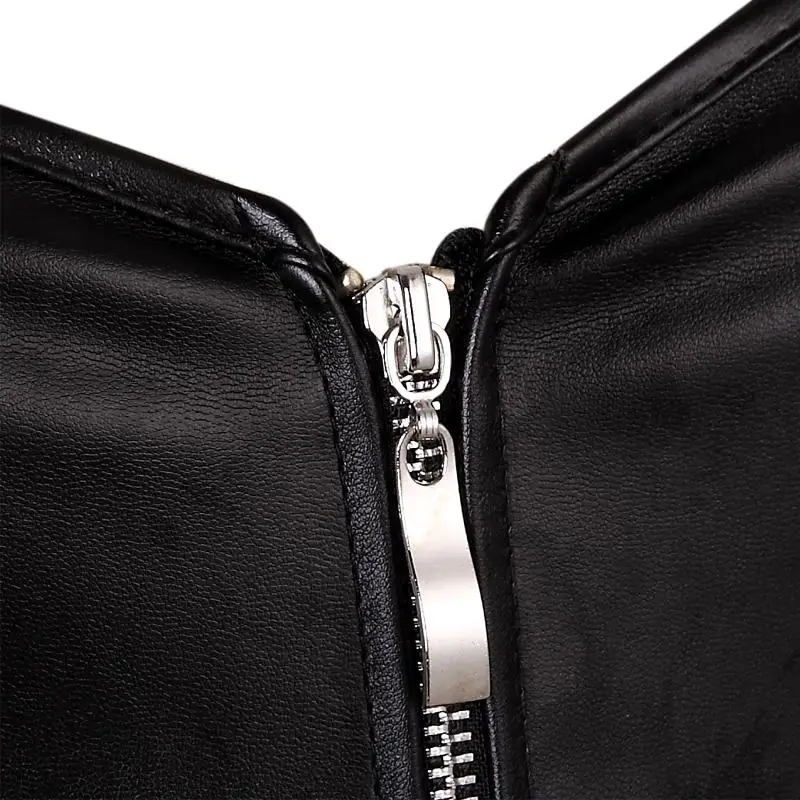 Сексуальный женский кожаный блестящий корсет на молнии со шнуровкой бюстье