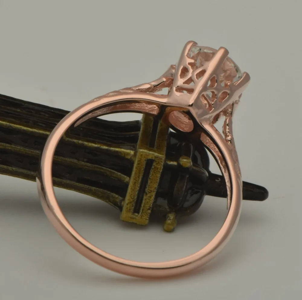 Бесплатная доставка на заказ настоящий натуральный белый топаз 14 к розовое