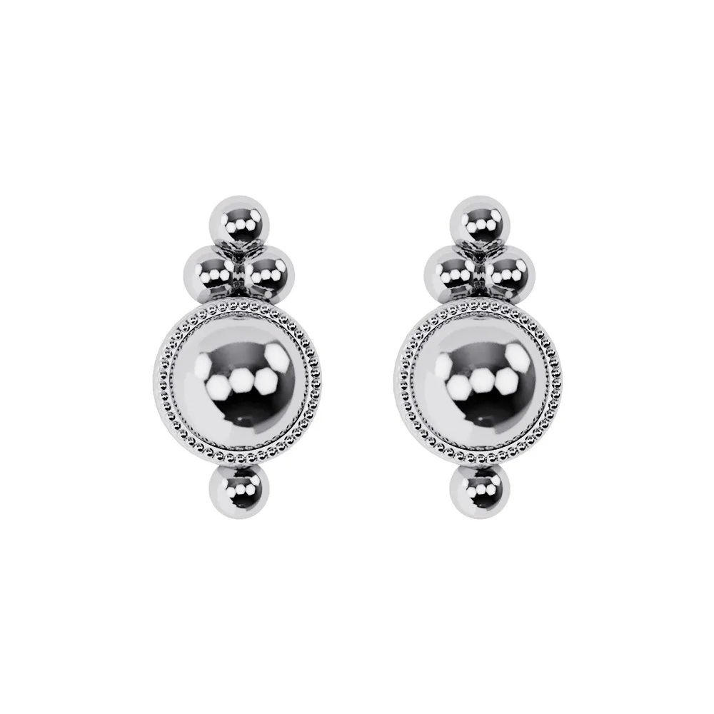 silver style 3 16 г CZ Кристалл с троичными шариками из нержавеющей стали винт с плоской задней частью трагус/губ/хряща/спирали/раковины пирсинг - Окраска металла: silver style 3