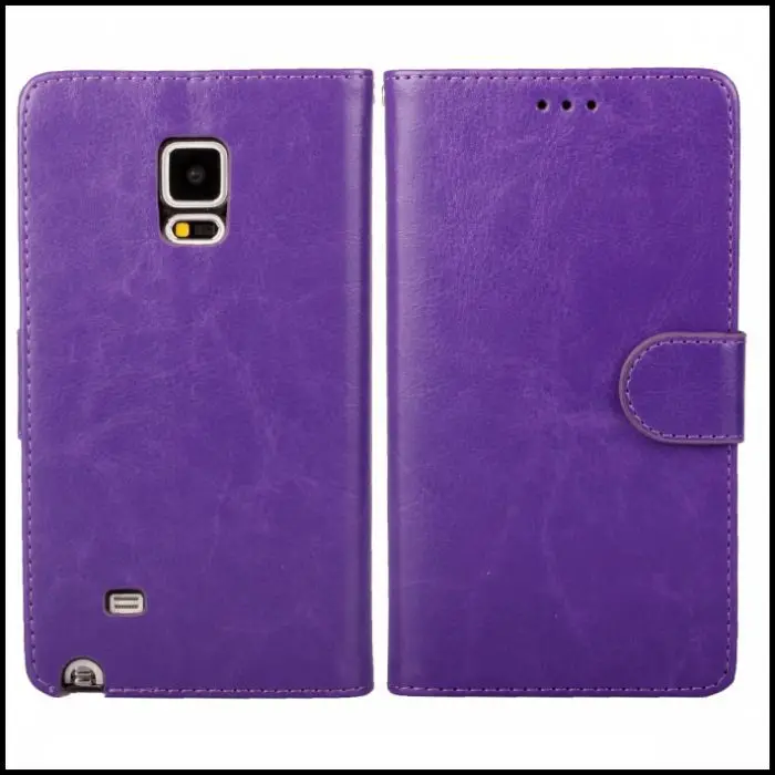 Фоторамка Крышка для samsung Galaxy Note Edge чехол кожаный бумажник мягкой внутренней книга Coque Etui для Galaxy Note Edge n915 Capinha - Цвет: Фиолетовый