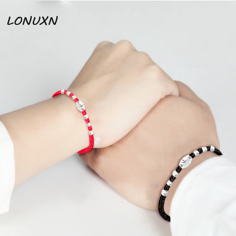 2 шт./пара мужские и женские строки из серебра 925 пробы|red string|couple bracelet loversa |