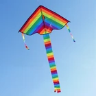 Новый Радужный воздушный змей с длинным хвостом, уличные воздушные змеи, летающие игрушки, змей для детей