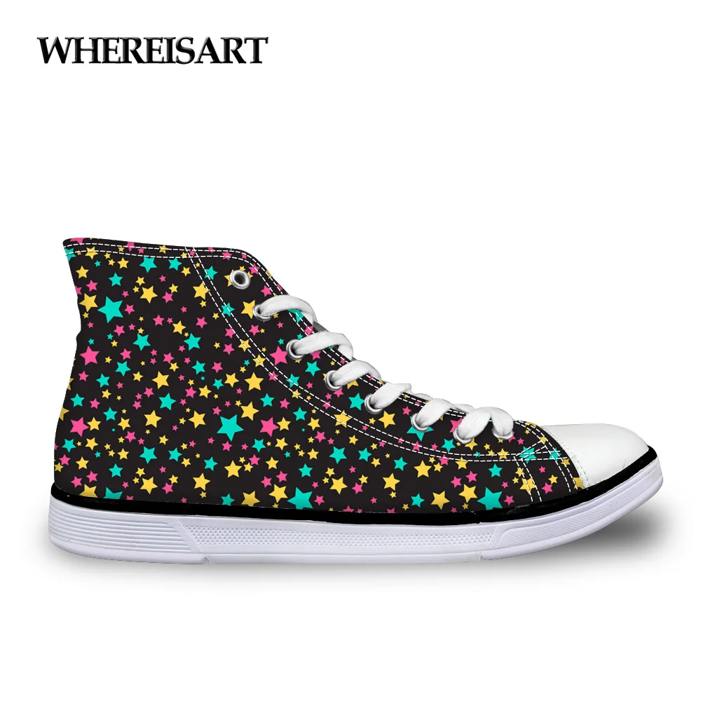 WHEREISART/Модная женская Вулканизированная обувь классическая парусиновая с