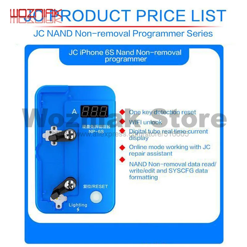 Неудаляемый программатор JC Nand для IPHONE 6S/6SP/7G/7P/8G/8P/X/XR/XS/XSMAX HDD новейшее чтение и