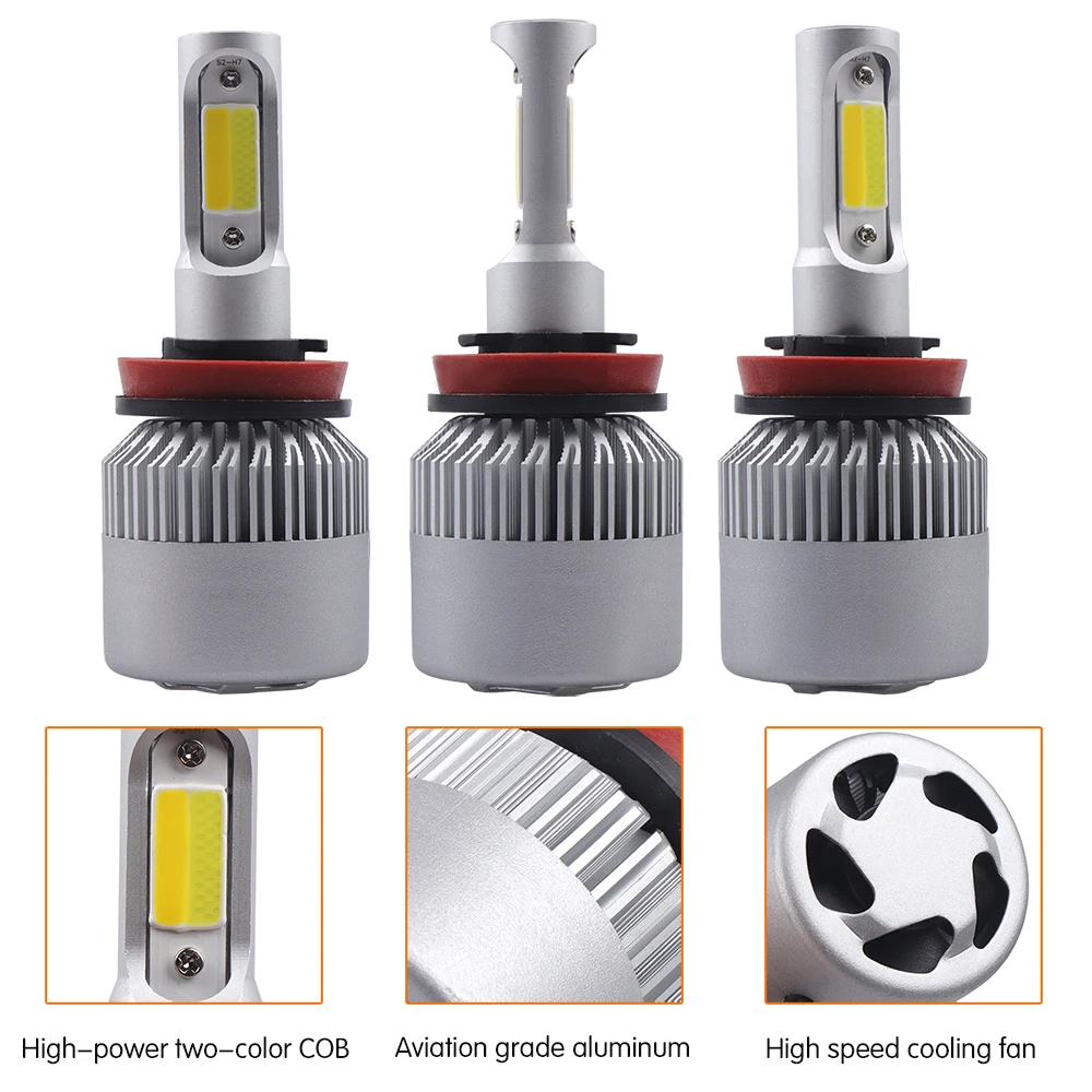 1 упаковка автомобильный головной светильник H1 led H3 H7 H11 9005 HB3 9006 HB4 Автомобильная