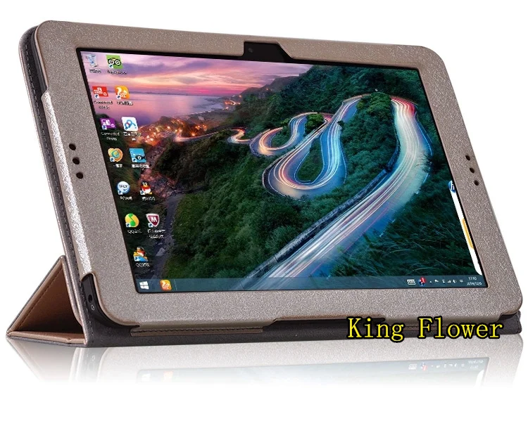 Ультратонкий флип чехол из искусственной кожи с шелковым узором для HP Pavilion x2 10