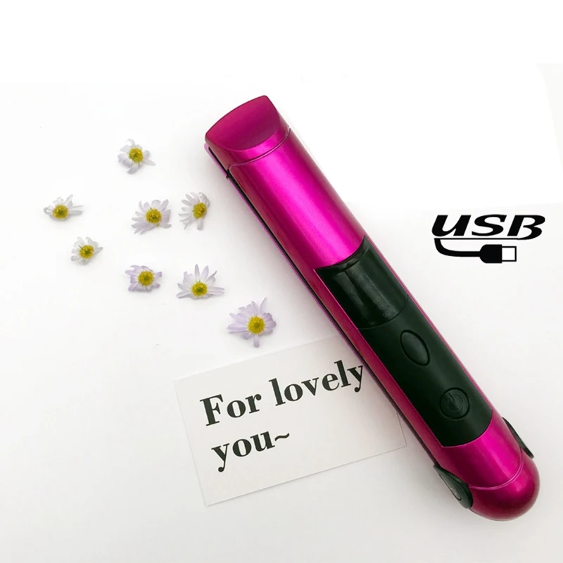 Выпрямитель для волос бигуди щипцы Usb зарядка Led волна железа водонепроницаемый
