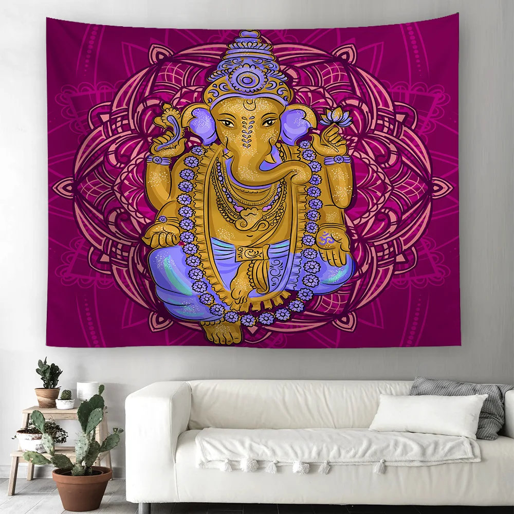 

mandala indian wall tapestry elephant hippie decoracion home wall hanging tenture murale wall carpet decor