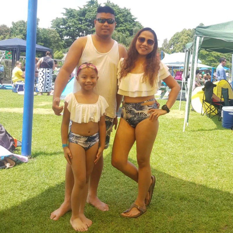 Купальник Мама и я одинаковый купальник для всей семьи женский милый бикини