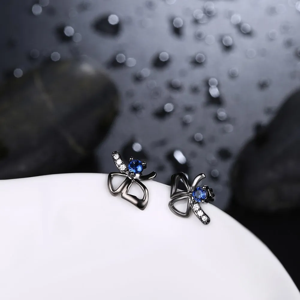 Чармиан и Сесилия голубой циркон инкрустированные бантом черный цвет пушки Для