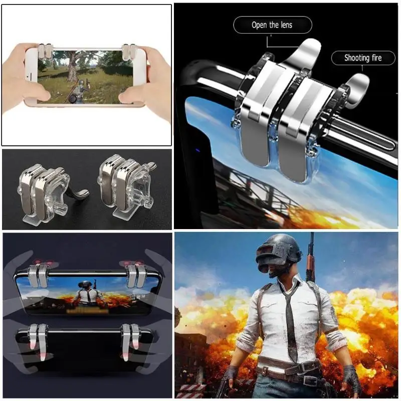 1 пара игровой триггер W6 кнопка Fire клавиша Aim для смартфона Джойстики шутер
