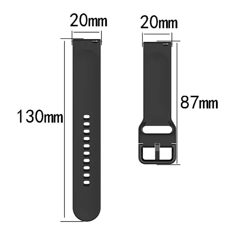 Силиконовый ремешок для часов браслет Samsung Galaxy Watch Active R500 L белый розовый черный