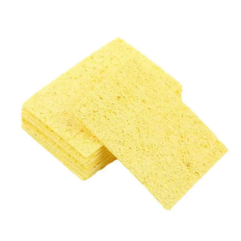 

10Pcs 3.5*4.5cm High Temperature Sponge Clean Clear Tin Welding Soldering Iron PQW0706