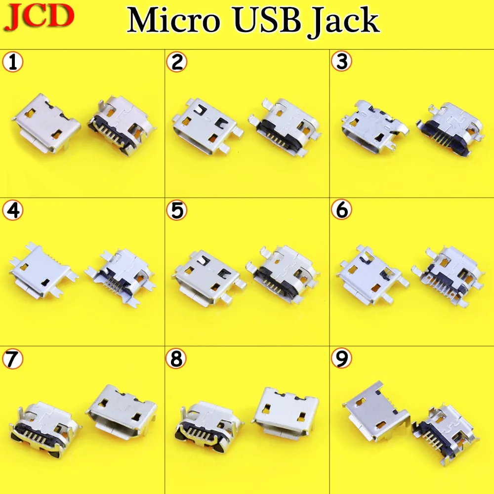 

JCD разъем Micro USB 5-контактный 7-контактный разъем usb для Huawei, Lenovo A830, ZTE, SAMSUNG, других мобильных телефонов