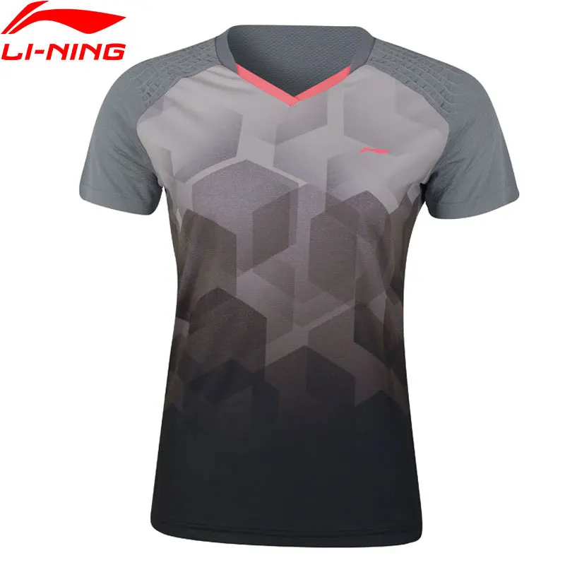 Li Ning женские футболки для бадминтона дышащие удобные спортивные с подкладкой
