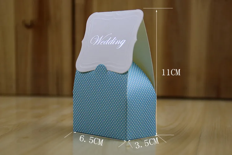 500 шт. Романтическая Свадебная коробка Tiffany Blue paper candy box DIY Candy Cookie подарочные
