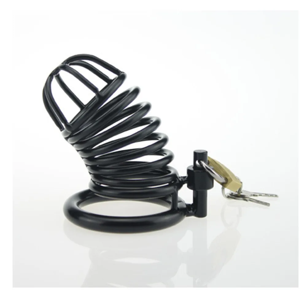 Qise нержавеющая сталь мужская клетка целомудрия для пениса замок устройство