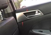 yimaautotrims inner car door handle pull bowl frame cover trim fit for hyundai tucson 2016 2020 abs matte carbon fiber look