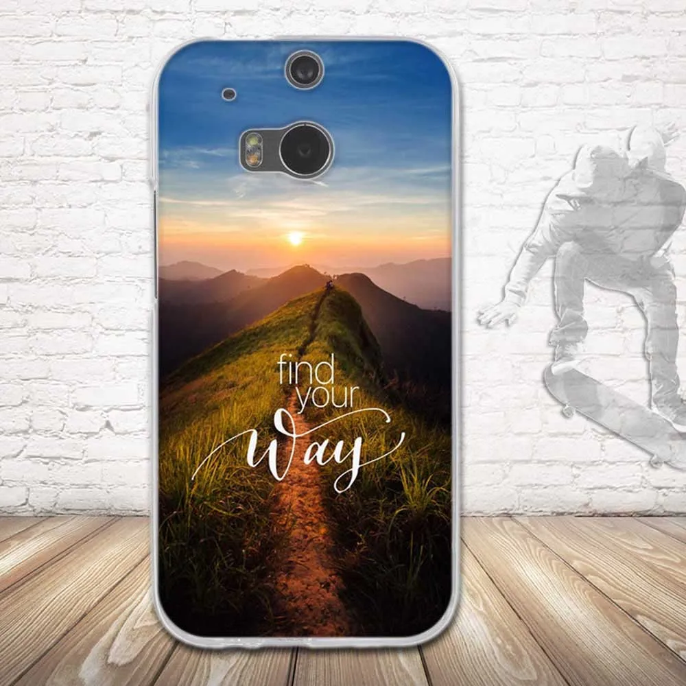 Чехол с принтом для HTC One M8 чехол Мягкая силиконовая задняя крышка M8S телефона из