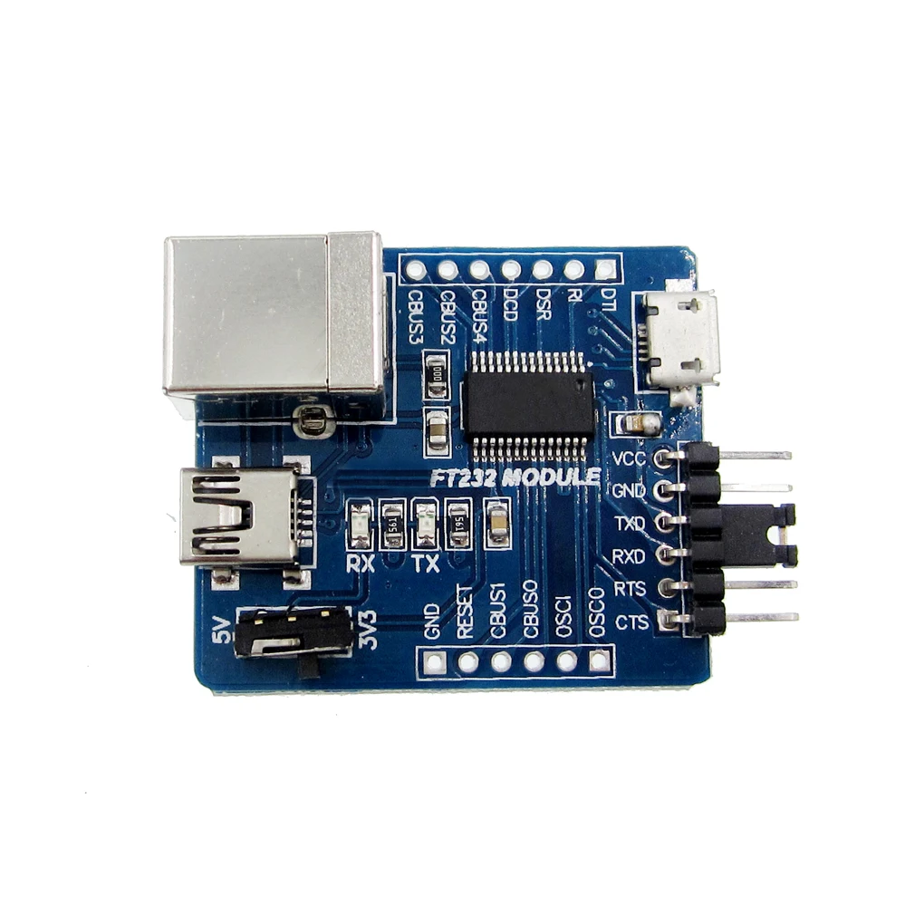 Модуль FT232 3 в 1 модуль с последовательным портом USB/мини/micro 5 шт. | Компьютеры и офис