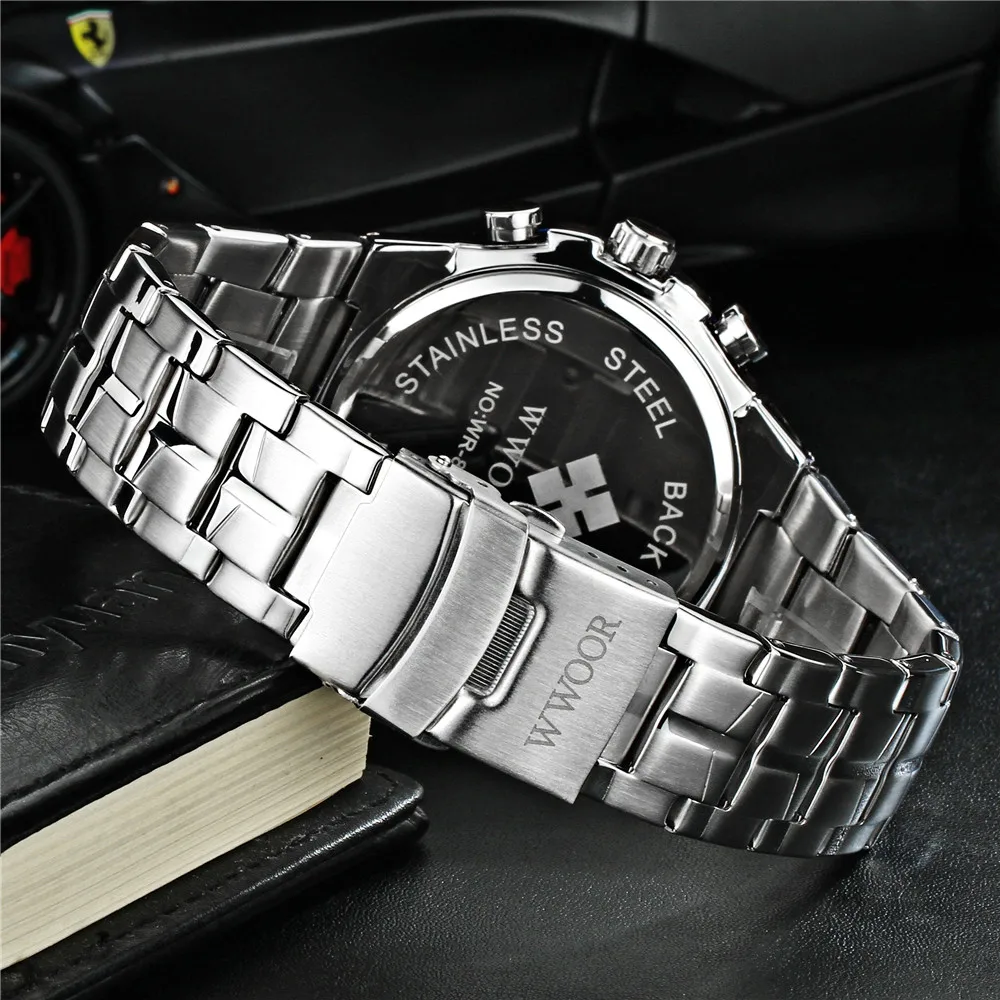 2017 Роскошные брендовые кварцевые часы мужские уличные водонепроницаемые