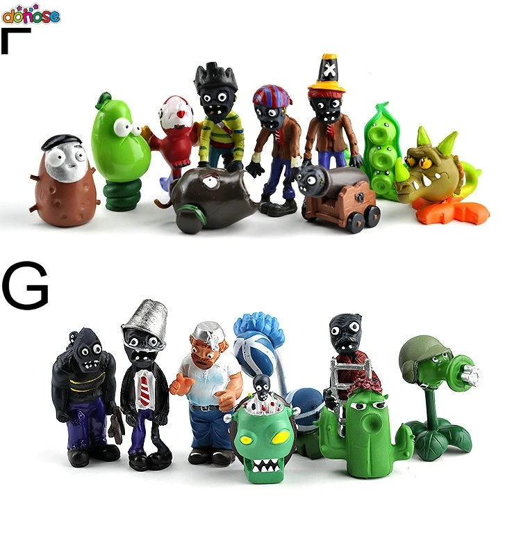 Plants vs Zombies фигурки 2 5 6 см PVZ 40 шт./компл. Коллекционные игрушки подарки Растения +