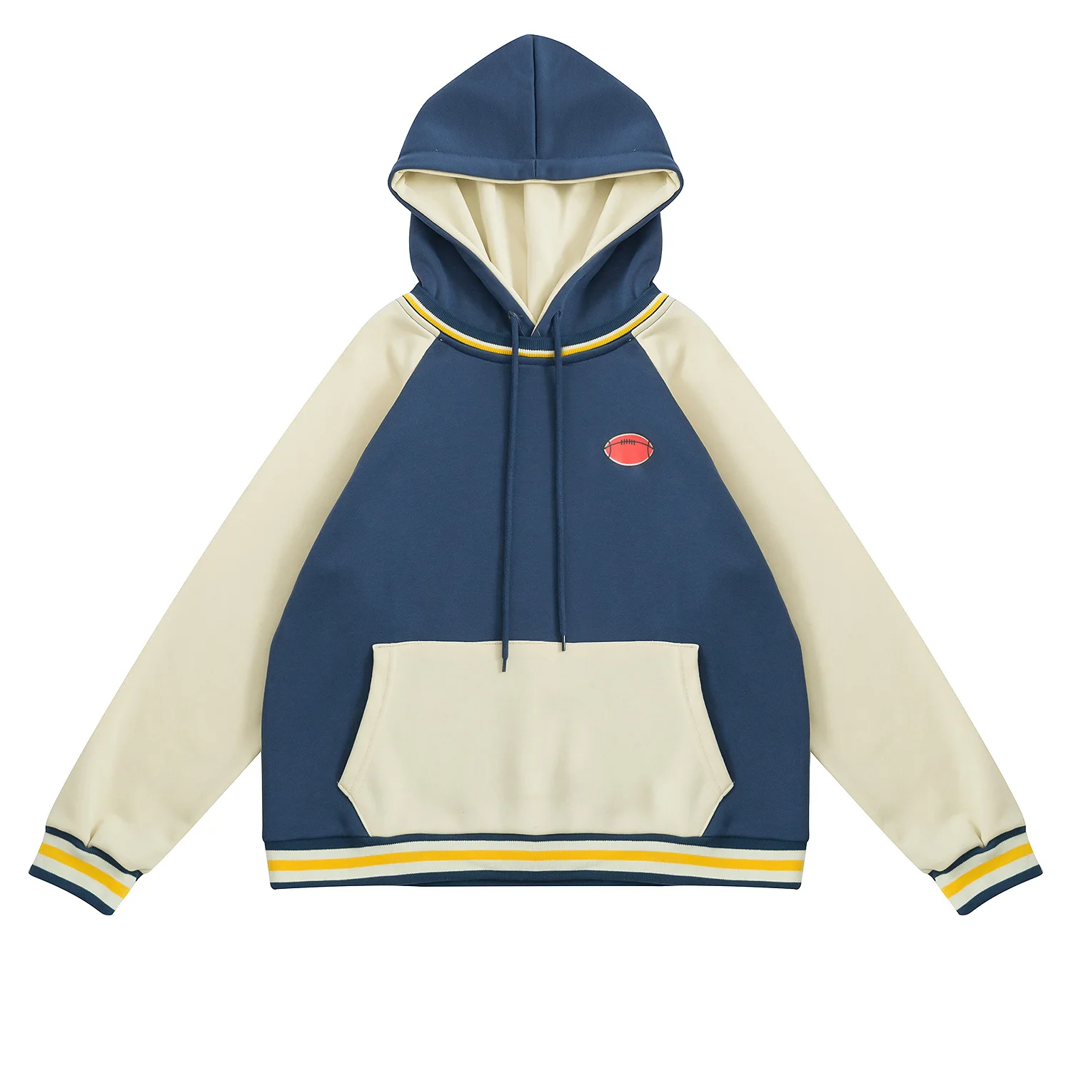 Casual Hoodies Splice Color Women Loose Pullover Sweatshirts Spring Autumn Rugby Printed Preppy Style Girl Jumper Tops | Женская одежда