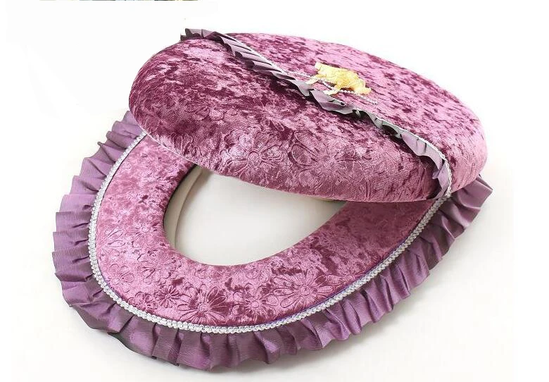 Чехол на сиденье для унитаза Fyjafon утепленный чехол мягкое удобное пальто