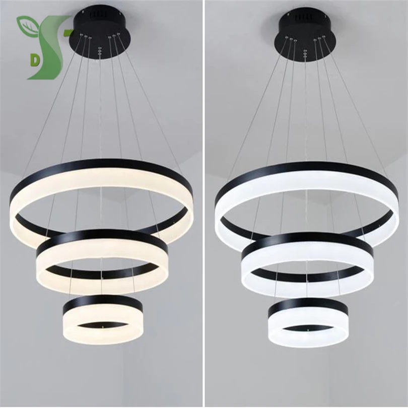 Светодиодные подвесные светильники Акриловые ceil ing light 24 160W hanglamp 1 3 кольцо белый
