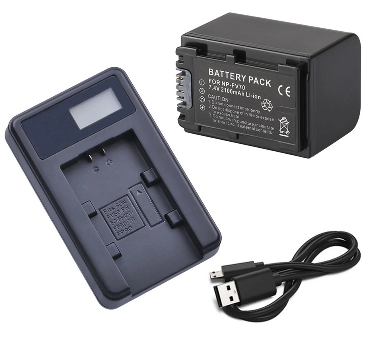 Battery and ChargerD Аккумулятор+ зарядное устройство для sony NP-FV70, NPFV70, NP-FV70A, NPFV70A InfoLithium V Series - Цвет: Battery and ChargerD
