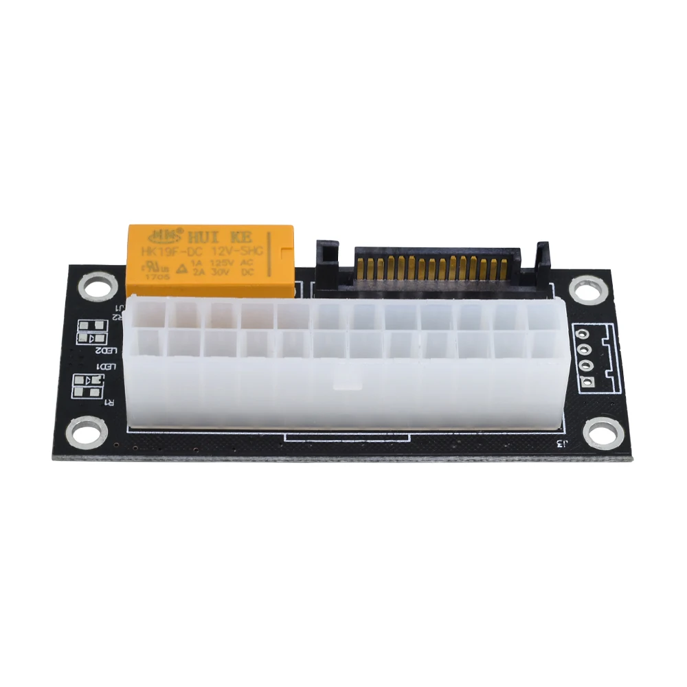Настольный компьютер черный ATX 24Pin к SATA Molex двойной блок питания синхронизация