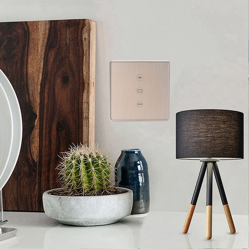 

Tuya app EU wifi smart touch curtain switch voice control by Alexa and Google phone control For Electric curtain motor