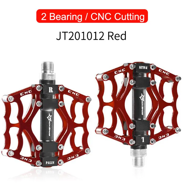 JT201012 red ROCKBROS Горячая распродажа MTB сверхлегкие велосипедные педали горной дорожный велосипедный педаль велоспортный алюминиевый сплав 3 стили полые педали - Цвет: JT201012 red