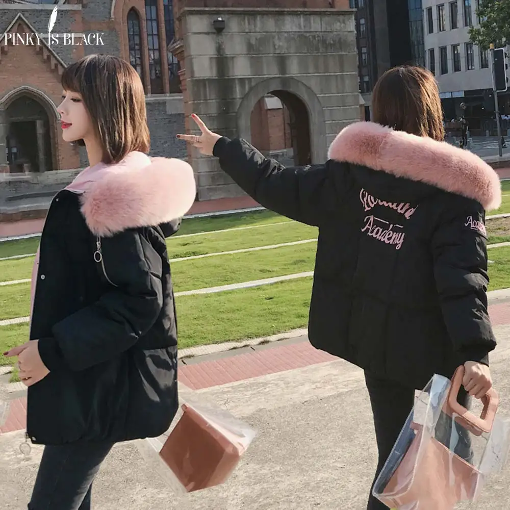 PinkyIsblack зимняя куртка женская 2020 Новая модная тонкая утепленная парка пуховая