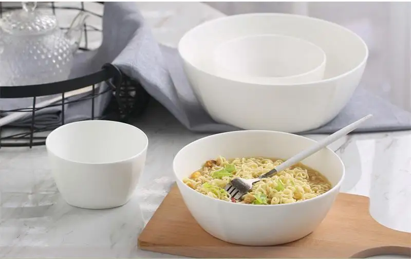 9 дюймов тонкая белая кухонная миска из костяного фарфора квадратная большая