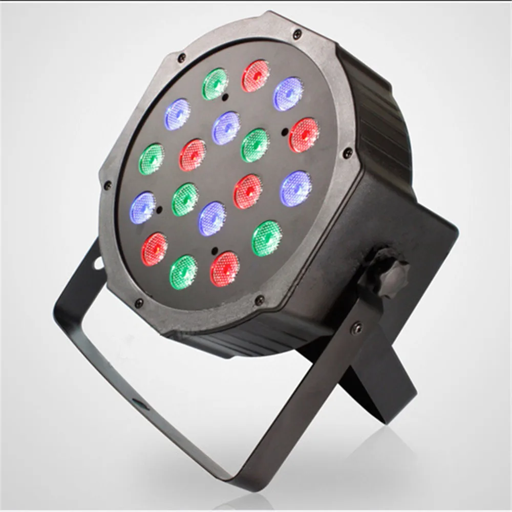 Светодиодные сценические огни 18x3W RGB Par 7 режимов DMX управляемый Звук